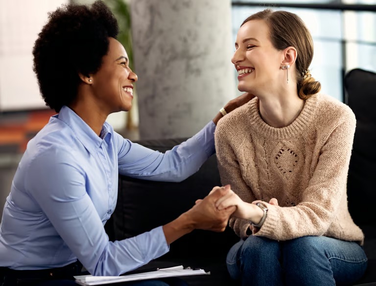 Women offering support and encouragement