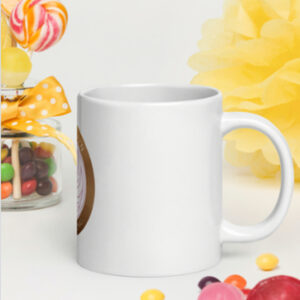 White glossy mug